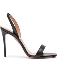 Aquazzura - So Nude 105 Leather Slingback Sandals - Lyst