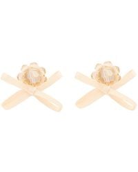 Simone Rocha - Petite Bow Crystal-Embellished Stud Earrings - Lyst