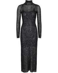 Alaïa - Alaïa Sequin-embellished Knitted Midi Dress - Lyst