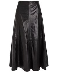 Jonathan Simkhai - Ryma Panelled Leather Midi Skirt - Lyst
