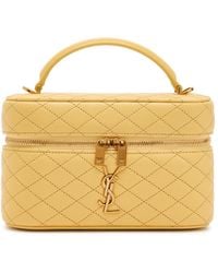 Saint Laurent - Gaby Mini Quilted Leather Top Handle Bag - Lyst