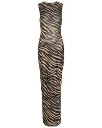 Ronny Kobo - Krisa Zebra-Print Mesh Maxi Dress - Lyst