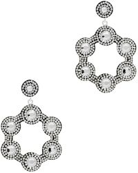SORU - Mini Crystal-embellished Hoop Earrings - Lyst