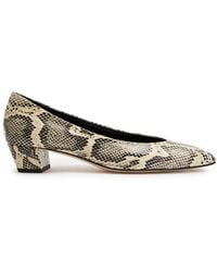 Aeyde - Helia 35 Python-Effect Leather Pumps - Lyst