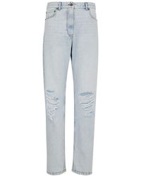 The Row - Burty Ripped Straight-Leg Jeans - Lyst