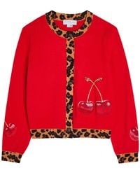Never Fully Dressed - Cherry Embroidered Knit Cardigan - Lyst