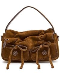 Acne Studios - Multipocket Micro Suede Cross-Body Bag - Lyst