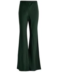 Zimmermann - Eden Flared-Leg Satin-Twill Trousers - Lyst