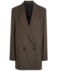 TOTEME - Shield Double-Breasted Wool-Blend Blazer - Lyst