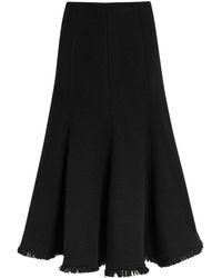 Gabriela Hearst - Patterson Wool And Cashmere-Blend Midi Skirt - Lyst