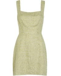 Reformation - Celosia Gingham-Jacquard Linen Mini Dress - Lyst