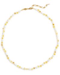 Anni Lu - Daisy Flower 18kt Gold-plated Beaded Necklace - Lyst