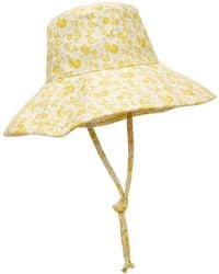 Lack of Color Holiday Printed Canvas Bucket Hat - Yellow