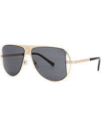 Versace - Tone Aviator-Style Sunglasses - Lyst