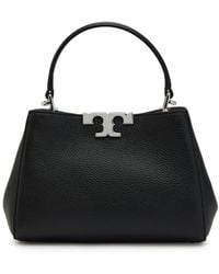 Tory Burch - Eleanor Mini T-Logo Grained Leather Top Handle Bag - Lyst