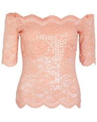Rabanne - Off-The-Shoulder Lace Top - Lyst