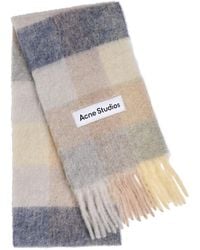 Acne Studios - Vally Checked Wool-Blend Scarf - Lyst