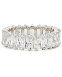 Rosie Fortescue Jewellery - Crystal-Embellished Rhodium-Plated Ring - Lyst