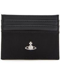 Vivienne Westwood - Panelled Orb Leather And Twill Card Holder - Lyst