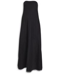 Skall Studio - Victoria Strapless Linen Maxi Dress - Lyst