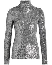 Rabanne - Sequin-Embellished Mesh Top - Lyst