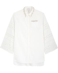 Huishan Zhang - Logan Crystal-Embellished Faille Shirt - Lyst