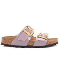 Birkenstock - Sydney Patent Leather Designer Sliders Uk4 Eu37 - Lyst