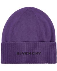 Givenchy - Logo-Embroidered Wool Beanie - Lyst