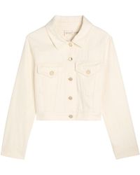 Alice + Olivia - Chloe Darted Denim Cropped Jacket - Lyst