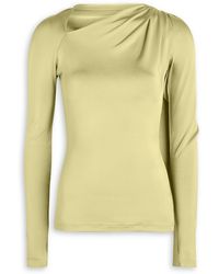Victoria Beckham - Gathered Stretch-Jersey Top - Lyst