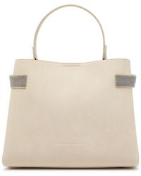 Brunello Cucinelli - Stud-Embellished Suede Top Handle Bag - Lyst
