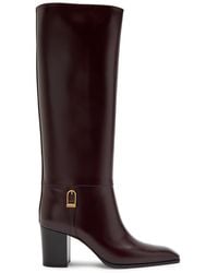 Saint Laurent - Julia 70 Leather Knee-High Boots - Lyst