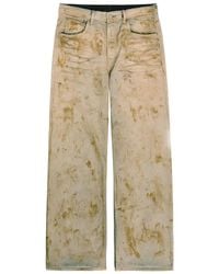 Acne Studios - Dirt Effect Wide-Leg Denim Jeans - Lyst