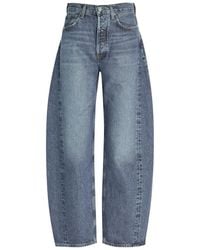Agolde - Luna Pieced Barrel-Leg Jeans - Lyst