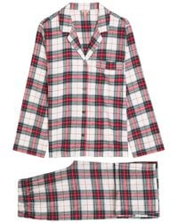 Eberjey - Plaid Flannel Pyjama Set - Lyst