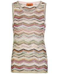 Missoni - Chevron Fine-Knit Top - Lyst