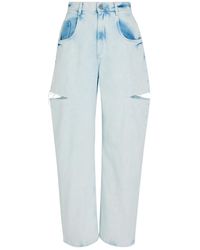 Maison Margiela - Cut-Out Wide-Leg Jeans - Lyst