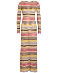 Faithfull the Brand - Pedro Chevron Metallic-Knit Maxi Dress - Lyst