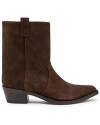 KHAITE - Clive 35 Suede Ankle Boots - Lyst