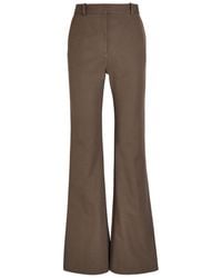 JOSEPH - Tafira Flared-Leg Stretch-Twill Trousers - Lyst