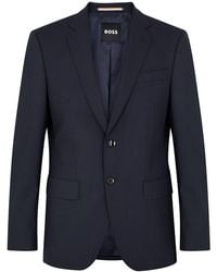 BOSS - Slim Stretch-Wool Blazer - Lyst