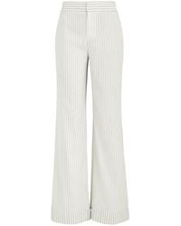 Alice + Olivia - Dylan Striped Wide-Leg Trousers - Lyst