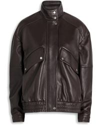 Rag & Bone - Aria Panelled Leather Bomber Jacket - Lyst