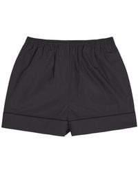 Rohe - Embroidered Cotton-Poplin Shorts - Lyst