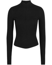Victoria Beckham - Georgia Ribbed Merino Wool Jumper - Lyst