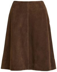TOTEME - Suede Knee-Length Skirt - Lyst