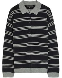 Nili Lotan - Galvez Striped Cashmere Polo Jumper - Lyst