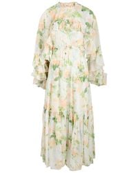 Needle & Thread - Immortal Rose Harper Floral-Print Chiffon Gown - Lyst