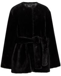 TOTEME - Belted Shearling Jacket - Lyst