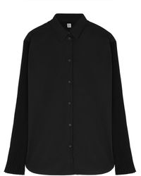 Totême - Totême Panelled Lyocell-blend Shirt - Lyst